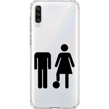MONOFLEX Samsung Galaxy A50/A30S Uyumlu Ctrl+Her Desenli Şeffaf Telefon Kılıfı