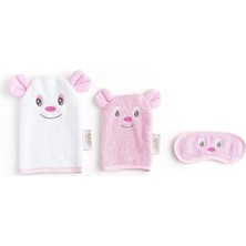 Soley | Happy |%100 Pamuklu Banyo Bebek Alıştırma Seti Pembe