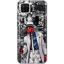 MONOFLEX Samsung Galaxy A12/M12 Uyumlu Çizgi Roman Kahraman Desenli Şeffaf Telefon Kılıfı
