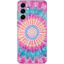 MONOFLEX Samsung Galaxy A27 Uyumlu Rengarenk Mandala Desenli Şeffaf Telefon Kılıfı