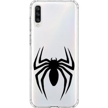 MONOFLEX Samsung Galaxy A50/A30S Uyumlu Örümcek Desenli Şeffaf Telefon Kılıfı