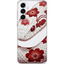 MONOFLEX Samsung Galaxy A27 Uyumlu Yılan Desenli Şeffaf Telefon Kılıfı