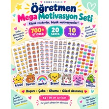 Ceres Studio Öğretmen Mega Motivasyon Sticker Seti 700+ Sticker 20 Sayfa 10 Farklı Tema