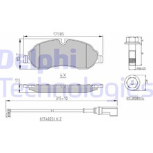 Delphi Dpmix-Hb On Fren Balatasi Yeni Transit V363 Ttg 14 Çift Teker Fisli
