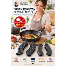 Transformacion Silikon Yanmaz Isıya Dayanıklı Döküm Tava Tencere Kulpu Tutacağı 4lü Takım 723719
