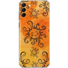 MONOFLEX Samsung Galaxy S22 Uyumlu Güneş Yüzü Motifi Desenli Şeffaf Telefon Kılıfı