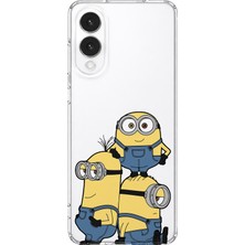 MONOFLEX Samsung Galaxy S25 Edge Uyumlu Minions Desenli Şeffaf Telefon Kılıfı