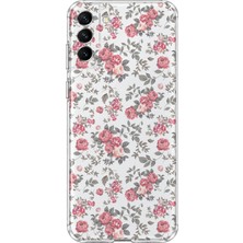 MONOFLEX Samsung Galaxy S21 Fe Uyumlu Güller Desenli Şeffaf Telefon Kılıfı