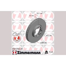 Zimmermann Dpmix-Hb Ön Fren Aynasi Ford Transit-Custom V-362-V-363 2.0 Ecoblue 18 308X33X5XHAVALI