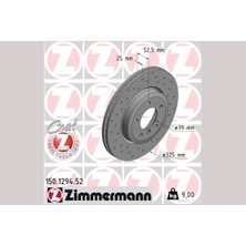 Zimmermann Dpmix-Hb Fren Diski On Bmw E46 Z4 E85 E86 Havali Kaplamali Delikli