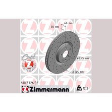 Zimmermann Dpmix-Hb Ön Fren Diski Adet S60 Iii S90 Ii V60 IIV90 Ii XC40 XC60 Ii XC90 Ii 17 Delikli --DF6939S 345 Cap