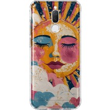 MONOFLEX Huawei Mate 10 Lite Uyumlu Pastel Yağlı Boya Güneş Yüzü Desenli Şeffaf Telefon Kılıfı