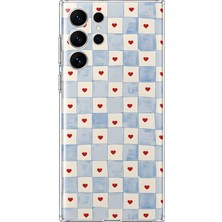 MONOFLEX Samsung Galaxy S25 Ultra Uyumlu Çizgi Roman Kahraman Kolaj Desenli Şeffaf Telefon Kılıfı
