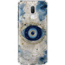 MONOFLEX Huawei Mate 10 Lite Uyumlu Mistik Göz Desenli Şeffaf Telefon Kılıfı