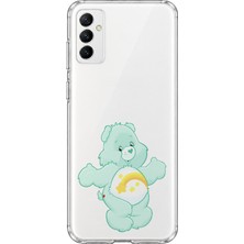 MONOFLEX Samsung Galaxy M52 Uyumlu Sevimli Ayıcık Desenli Şeffaf Telefon Kılıfı