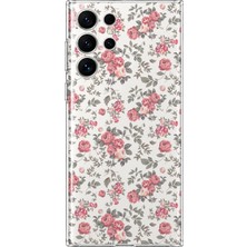 MONOFLEX Samsung Galaxy S26 Ultra Uyumlu Güller Desenli Şeffaf Telefon Kılıfı