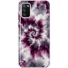 MONOFLEX Samsung Galaxy A02S Uyumlu Batik Spiral Desenli Şeffaf Telefon Kılıfı