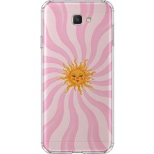 MONOFLEX Samsung Galaxy J7 Prime Uyumlu Dalgalı Güneş Yüzü Desenli Şeffaf Telefon Kılıfı