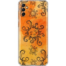 MONOFLEX Samsung Galaxy M52 Uyumlu Güneş Yüzü Motifi Desenli Şeffaf Telefon Kılıfı