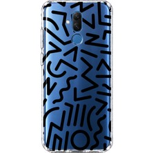 MONOFLEX Huawei Mate 20 Lite Uyumlu Şekiller Desenli Şeffaf Telefon Kılıfı