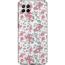 MONOFLEX Huawei P40 Lite Uyumlu Güller Desenli Şeffaf Telefon Kılıfı