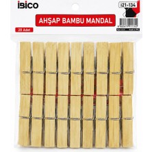 Shopwave 20PCS Büyük Ahşap Bambu Mandal (5047)