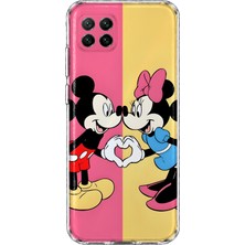 MONOFLEX Huawei P40 Lite Uyumlu Mickey Minnie Desenli Şeffaf Telefon Kılıfı