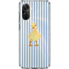 MONOFLEX Huawei Nova 9 Se Uyumlu Ördek Yavrusu Desenli Şeffaf Telefon Kılıfı