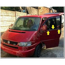 Db Chrome Vw T4 Caravelle Cam Çıtası Nikelajı 1995-2003 2 Parça P.çelik