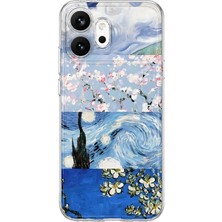 MONOFLEX Honor 600 Uyumlu Sanat Eseri Kolaj Bahar Dalı Desenli Şeffaf Telefon Kılıfı
