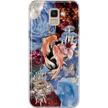 MONOFLEX Samsung Galaxy J6 Uyumlu Balık Kolaj Desenli Şeffaf Telefon Kılıfı