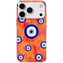 MONOFLEX iPhone 18 Pro Max Uyumlu Nazar Boncuğu Desenli Şeffaf Telefon Kılıfı