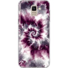 MONOFLEX Samsung Galaxy J6 Uyumlu Batik Spiral Desenli Şeffaf Telefon Kılıfı