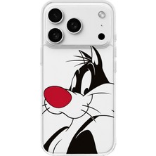 MONOFLEX iPhone 18 Pro Max Uyumlu Çizgi Film Kedi Desenli Şeffaf Telefon Kılıfı