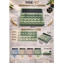 Mixoyuncak Basamaklı Hesap Makinesi Premium Masaüstü Hesap Makinesi Yeşil