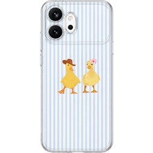 MONOFLEX Honor 600 Uyumlu Ördekler Desenli Şeffaf Telefon Kılıfı