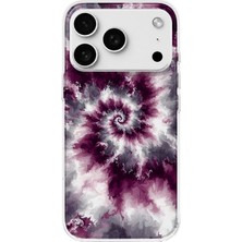 MONOFLEX iPhone 18 Pro Max Uyumlu Batik Spiral Desenli Şeffaf Telefon Kılıfı