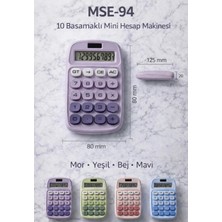 Mixoyuncak Hesap Makinesi 10 Basamaklı Cep Boy Hesap Makinesi Mor