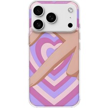 MONOFLEX iPhone 18 Pro Max Uyumlu Kalp Desenli Şeffaf Telefon Kılıfı