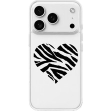 MONOFLEX iPhone 18 Pro Uyumlu Kalp Desenli Şeffaf Telefon Kılıfı