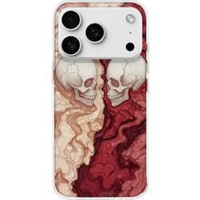 MONOFLEX iPhone 18 Pro Uyumlu Kolaj Desenli Şeffaf Telefon Kılıfı