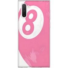 MONOFLEX Samsung Galaxy Note 10 Uyumlu Bilardo Topu Desenli Şeffaf Telefon Kılıfı