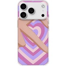 MONOFLEX iPhone 18 Pro Max Uyumlu Kalp Desenli Şeffaf Telefon Kılıfı