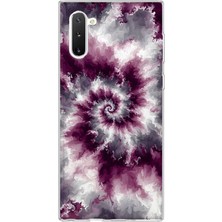 MONOFLEX Samsung Galaxy Note 10 Uyumlu Batik Spiral Desenli Şeffaf Telefon Kılıfı