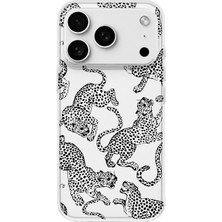 MONOFLEX iPhone 18 Pro Max Uyumlu Leopar Desenli Şeffaf Telefon Kılıfı