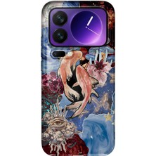 MONOFLEX Xiaomi 17 Pro Max Uyumlu Balık Kolaj Desenli Şeffaf Telefon Kılıfı