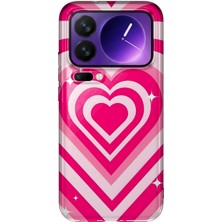 MONOFLEX Xiaomi 17 Pro Max Uyumlu Kalp Desenli Şeffaf Telefon Kılıfı