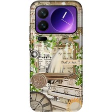 MONOFLEX Xiaomi 17 Pro Max Uyumlu Nota ve Kelebek Kolaj Desenli Şeffaf Telefon Kılıfı