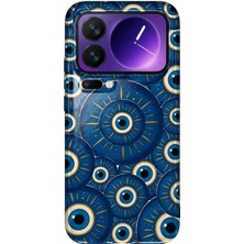MONOFLEX Xiaomi 17 Pro Max Uyumlu Nazar Boncuğu Desenli Şeffaf Telefon Kılıfı
