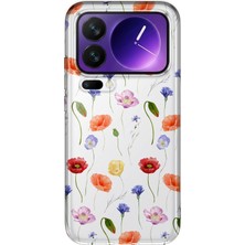 MONOFLEX Xiaomi 17 Pro Max Uyumlu Kır Çiçekleri Desenli Şeffaf Telefon Kılıfı